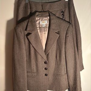 Talbots Houndstooth Blazer and matching Skirt